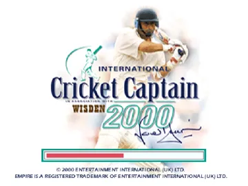 International Cricket Captain 2000 (EU) screen shot title